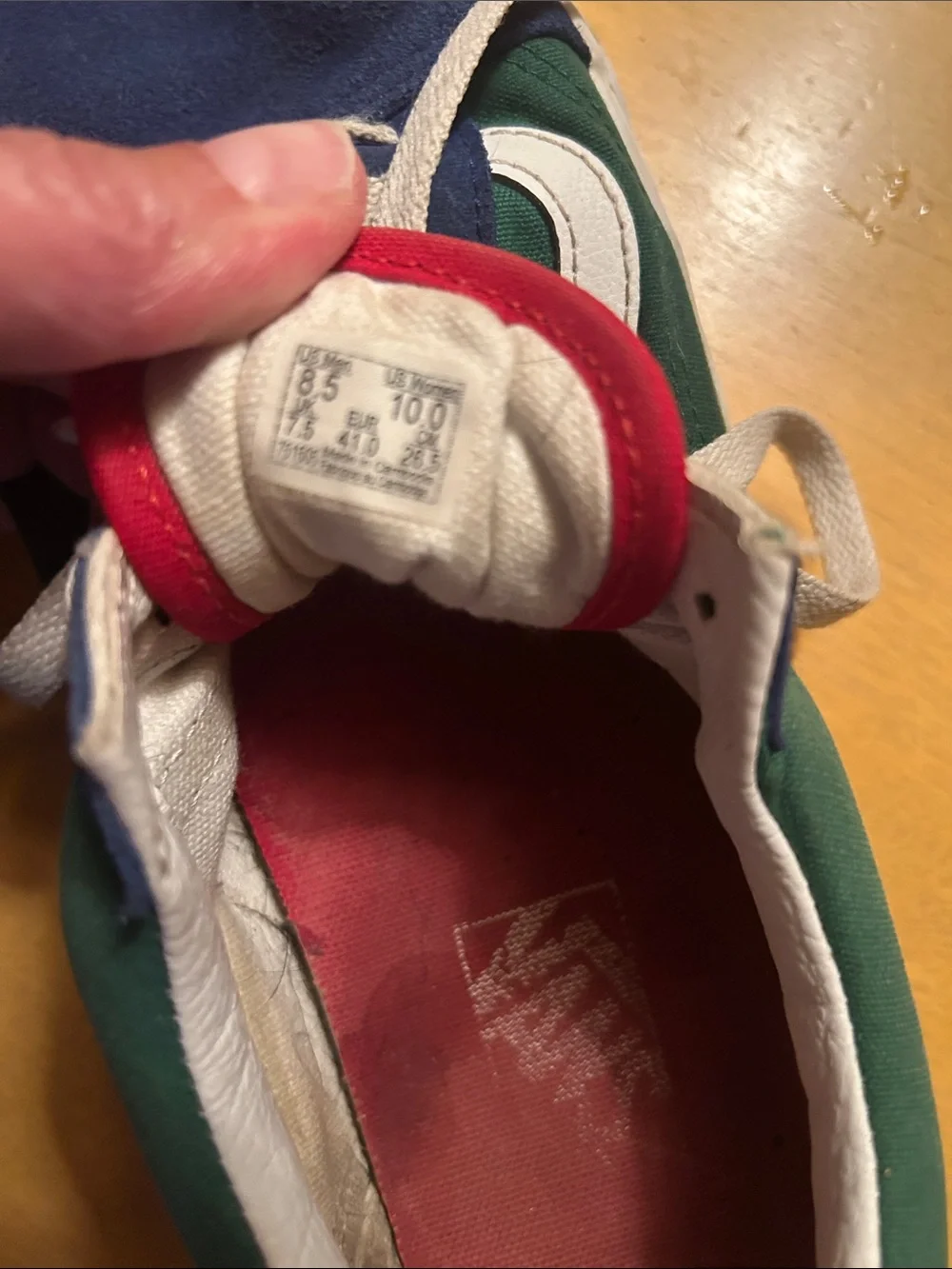 Vans Men's Low-Top Sneakers in Blue, Green & White